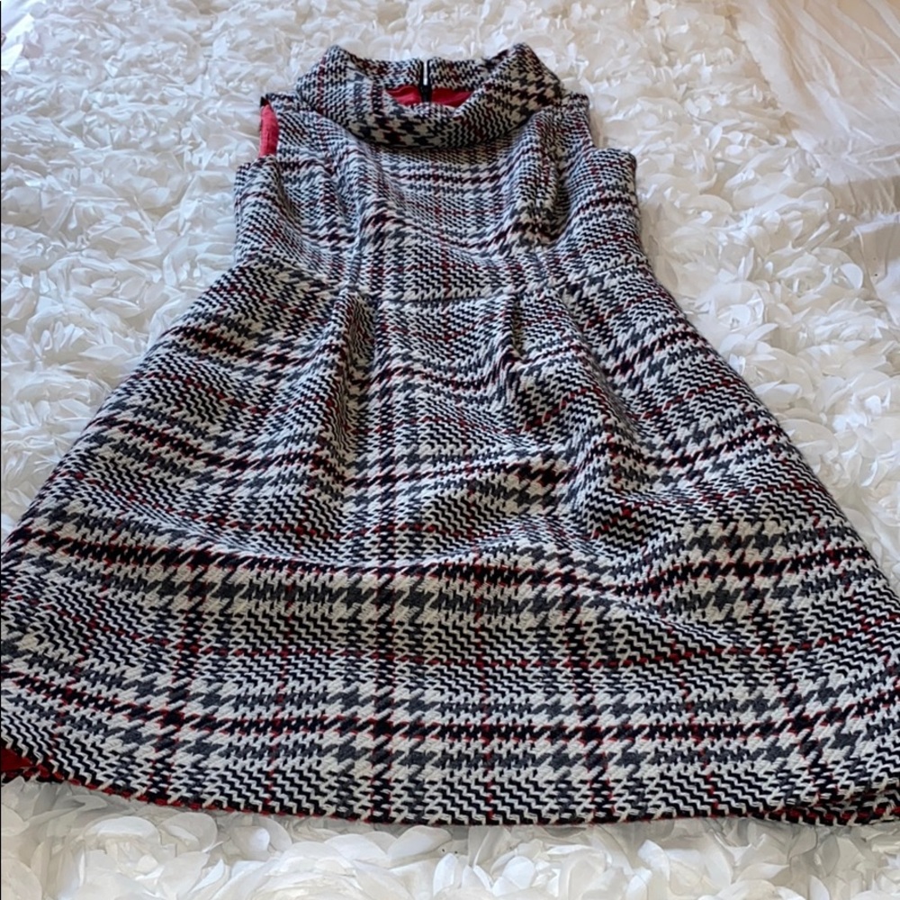SHOSHANNA Gray & Red Plaid Dress Sz 2
